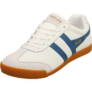 (8) Gola Harrier Mens Classic Trainers in White Blue (8) Gola Harrier Mens Classic Trainers in White Blue