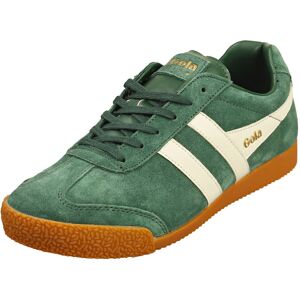 (8) Gola Harrier Womens Classic Trainers in Green White (8) Gola Harrier Womens Classic Trainers in Green White