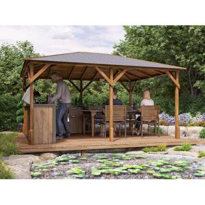 Permanent Gazebo - Utopia 430 Gazebo W4.0m x D3.0m - Dunster House Permanent Gazebo - Utopia 430 Gazebo W4.0m x D3.0m - Dunster House