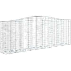 vidaXL Arched Gabion Basket 400x50x140/160 cm Galvanised Iron - Gabion Basket vidaXL Arched Gabion Basket 400x50x140/160 cm Galvanised Iron - Gabion Basket