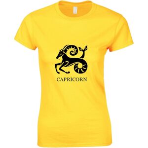 Gildan (Yellow, S) Capricorn Zodiac Horoscope Astrological Black Sign Ladies Women T Sh Gildan (Yellow, S) Capricorn Zodiac Horoscope Astrological Black Sign Ladies Women T Sh