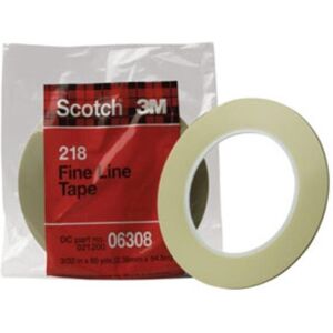 3M MMM-6308 0.09 in. x 60 Yards Fine Line Masking Tape 3M MMM-6308 0.09 in. x 60 Yards Fine Line Masking Tape