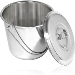 SPARES2GO 12L Metal Bucket + Lid Handle Heavy Duty Horse Equestrian Stable Feed Watering SPARES2GO 12L Metal Bucket + Lid Handle Heavy Duty Horse Equestrian Stable Feed Watering