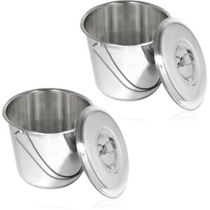 SPARES2GO 12L Metal Bucket + Lid Handle Heavy Duty Horse Equestrian Stable Feed Watering x SPARES2GO 12L Metal Bucket + Lid Handle Heavy Duty Horse Equestrian Stable Feed Watering x