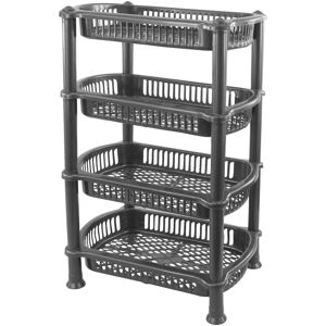 Unbranded (Grey/Silver, 4 Tier) 3 or 4 Tier Food Fruit Veg Shelf Storage Bathroom Kitchen Unbranded (Grey/Silver, 4 Tier) 3 or 4 Tier Food Fruit Veg Shelf Storage Bathroom Kitchen