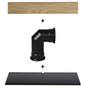 REFURBISHED Adam Oak Beam, Hearth & Stove Pipe Set REFURBISHED Adam Oak Beam, Hearth & Stove Pipe Set