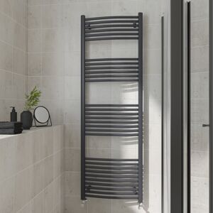 (Curved, 1800x600mm) Warmehaus Heated Towel Rail Anthracite Bathroom Ladder Styl (Curved, 1800x600mm) Warmehaus Heated Towel Rail Anthracite Bathroom Ladder Styl