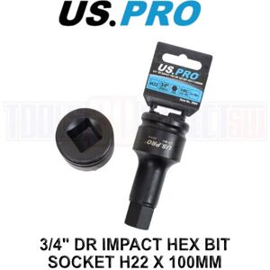 US PRO Tools H22 X 100MM 3/4" DR Impact Hex Bit Socket 3994 US PRO Tools H22 X 100MM 3/4" DR Impact Hex Bit Socket 3994