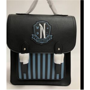 SRJ STAR (B27x10x32cm) Wednesday Addams Backpack Schoolgirl Nevermore College Bag Wednesd SRJ STAR (B27x10x32cm) Wednesday Addams Backpack Schoolgirl Nevermore College Bag Wednesd