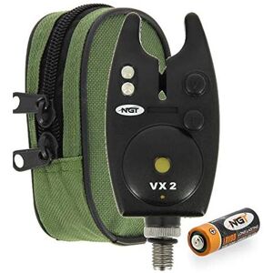 NGT Carp Fishing VX2 Black Bite Alarm with Volume and Tone Control with Battery NGT Carp Fishing VX2 Black Bite Alarm with Volume and Tone Control with Battery