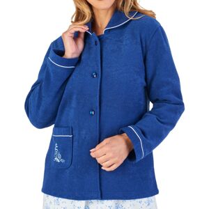 (Navy, Extra Large - UK 20/22) Slenderella Womens Button Up Boucle Fleece Embroi (Navy, Extra Large - UK 20/22) Slenderella Womens Button Up Boucle Fleece Embroi