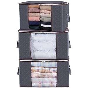 Lifewit Large Capacity Clothes Storage Bag Organizer with Reinforced Handle Thic Lifewit Large Capacity Clothes Storage Bag Organizer with Reinforced Handle Thic