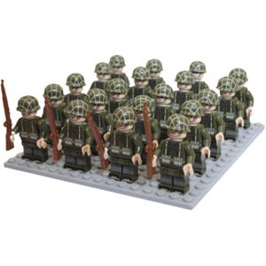 Sunvivid (Canadian Army) Set 24pc WWII Army Military Mini Figures Building Kit fit for Le Sunvivid (Canadian Army) Set 24pc WWII Army Military Mini Figures Building Kit fit for Le