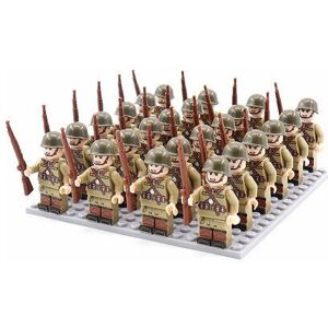 Sunvivid (Soviet Army-A) Set 24pc WWII Army Military Mini Figures Building Kit fit for Le Sunvivid (Soviet Army-A) Set 24pc WWII Army Military Mini Figures Building Kit fit for Le
