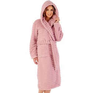 (Pink, Extra Large - UK 20/22) Slenderella Ladies Striped Teddy Bear Fleece Hood (Pink, Extra Large - UK 20/22) Slenderella Ladies Striped Teddy Bear Fleece Hood