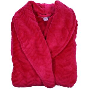 (Raspberry, Small - UK 10/12) Slenderella Ladies Zig Zag Fleece Shawl Collar Lon (Raspberry, Small - UK 10/12) Slenderella Ladies Zig Zag Fleece Shawl Collar Lon