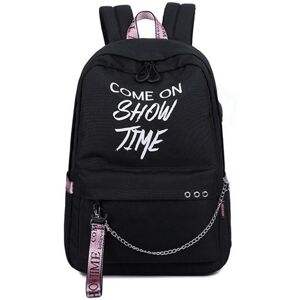GreenZech (black pink) 15.6 Inch Anti-Theft Laptop USB Backpack Luminous Outdoor Travel Sc GreenZech (black pink) 15.6 Inch Anti-Theft Laptop USB Backpack Luminous Outdoor Travel Sc
