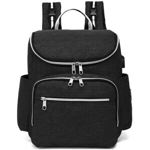 GreenZech (Black) 20L Outdoor Travel USB Mummy Backpack Waterproof Multifunctional Baby Na GreenZech (Black) 20L Outdoor Travel USB Mummy Backpack Waterproof Multifunctional Baby Na