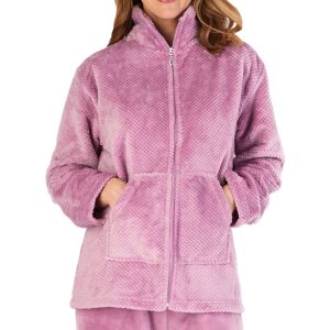 (Heather - Bed Jacket, XXL - UK 24/26) Slenderella Ladies Fleece Pyjamas Zip Up (Heather - Bed Jacket, XXL - UK 24/26) Slenderella Ladies Fleece Pyjamas Zip Up
