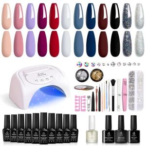 beetles Gel Polish Beetles 12 Colors Gel Nail Polish Starter Kit with UV Light 48W LED Nail Lamp Cu beetles Gel Polish Beetles 12 Colors Gel Nail Polish Starter Kit with UV Light 48W LED Nail Lamp Cu