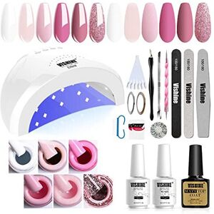 Vishine Gel Nail Polish Starter Kit with 48W SUNOne UV LED Nail Lamp Speed Dryer Manicur Vishine Gel Nail Polish Starter Kit with 48W SUNOne UV LED Nail Lamp Speed Dryer Manicur