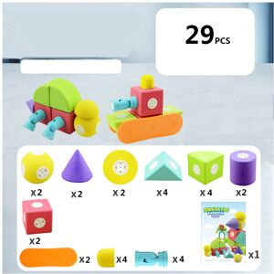 YETP STAR (29PCS) Magnetic Foam Building Blocks Set DIY Assembly Magnet Educational Learni YETP STAR (29PCS) Magnetic Foam Building Blocks Set DIY Assembly Magnet Educational Learni