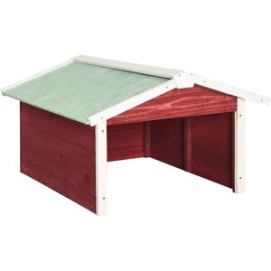 vidaXL Firwood Robotic Lawn Mower Garage Red and White Garden Mower House vidaXL Firwood Robotic Lawn Mower Garage Red and White Garden Mower House