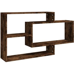 (smoked oak) vidaXL Wall Shelves Floating Rack Display Shelf Bookshelf Engineere (smoked oak) vidaXL Wall Shelves Floating Rack Display Shelf Bookshelf Engineere
