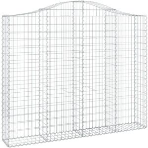Maisonchic - Garden Gabion Basket - Silver - 200x30x160/180 cm Maisonchic - Garden Gabion Basket - Silver - 200x30x160/180 cm