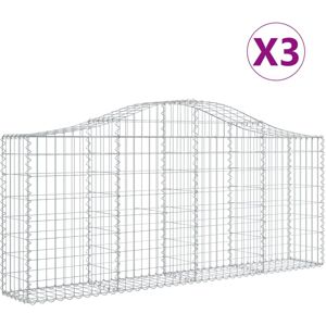 (200 x 30 x 80/100 cm/ 3 pcs) vidaXL Arched Gabion Basket Stone Basket Gabion Re (200 x 30 x 80/100 cm/ 3 pcs) vidaXL Arched Gabion Basket Stone Basket Gabion Re