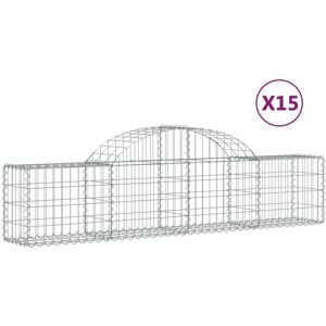 vidaXL Arched Gabion Basket 15 pcs - Garden Decorative Wall vidaXL Arched Gabion Basket 15 pcs - Garden Decorative Wall