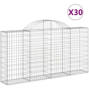 vidaXL Arched Gabion Basket 200x30x100/120 cm - Garden Decorative Wall vidaXL Arched Gabion Basket 200x30x100/120 cm - Garden Decorative Wall