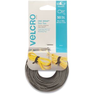 VELCRO(R) Brand ONE-WRAP(R) Light Duty Ties .5"X8" 50/Pkg-Black/Gray -90924 VELCRO(R) Brand ONE-WRAP(R) Light Duty Ties .5"X8" 50/Pkg-Black/Gray -90924