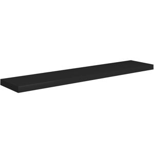 vidaXL Floating Wall Shelf Black 120x23.5x3.8 cm MDF Display Book Hanging Rack vidaXL Floating Wall Shelf Black 120x23.5x3.8 cm MDF Display Book Hanging Rack