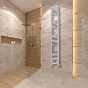 (1800x300mm) Warmehaus Curved Heated Towel Rail Central Heating for Bathroom Kit (1800x300mm) Warmehaus Curved Heated Towel Rail Central Heating for Bathroom Kit
