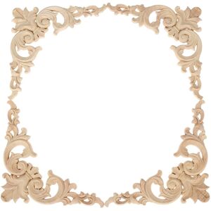 Tlily 4Pcs Wood Carved Mouldings Corner Onlay Applique European Style Home Decor 20X20 Tlily 4Pcs Wood Carved Mouldings Corner Onlay Applique European Style Home Decor 20X20