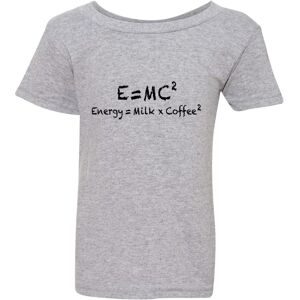 Gildan (XL / 5T / 4-5 YO) E=mc2 Energy Milk Coffee Funny Einstein Grey T-Shirt Tee Top Gildan (XL / 5T / 4-5 YO) E=mc2 Energy Milk Coffee Funny Einstein Grey T-Shirt Tee Top