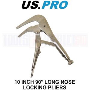 US PRO 10 Inch 90 Long Nose Locking Pliers Mole Grips 5890 US PRO 10 Inch 90 Long Nose Locking Pliers Mole Grips 5890