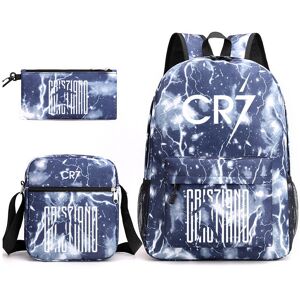 Yiikii (Gray) CR7 3pcs Sets Backpack Mochila Kids Capacity Bags Yiikii (Gray) CR7 3pcs Sets Backpack Mochila Kids Capacity Bags