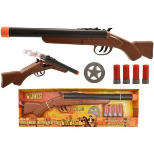 Kandy Toys Wild West Double Barrel Toy Shotgun with Realistic Sound Effects - Sheriff Badge Kandy Toys Wild West Double Barrel Toy Shotgun with Realistic Sound Effects - Sheriff Badge