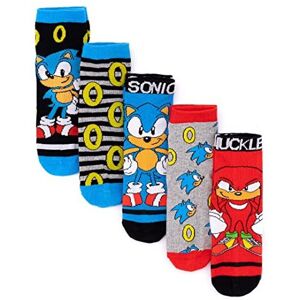 Sonic The Hedgehog Socks 5 Pack Kids Boys Girls Knuckles Characters Power Rings Multicolour Footw Sonic The Hedgehog Socks 5 Pack Kids Boys Girls Knuckles Characters Power Rings Multicolour Footw
