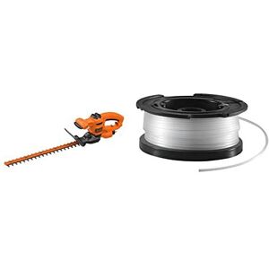 Black & Decker BEHT201-GB Hedge Trimmer, 240 V, 45 cm & BLACK+DECKER Spool and Line 10 m for Re Black & Decker BEHT201-GB Hedge Trimmer, 240 V, 45 cm & BLACK+DECKER Spool and Line 10 m for Re