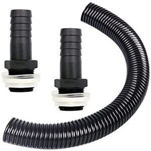 YAAVAAW Water Butt Connector Pipe Link Kit for Downpipe,25mm Water Butt Connecting Kit f YAAVAAW Water Butt Connector Pipe Link Kit for Downpipe,25mm Water Butt Connecting Kit f