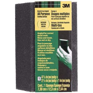 3M Angled Sanding Sponge, 80 Medium Grit (12.3 x 7.3 x 2.54 cm) Effective Sand 3M Angled Sanding Sponge, 80 Medium Grit (12.3 x 7.3 x 2.54 cm) Effective Sand