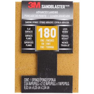 3M SandBlaster Sanding Sponge, 180 Fine Grit (9.5 x 6.3 x 2.5 cm) 3M SandBlaster Sanding Sponge, 180 Fine Grit (9.5 x 6.3 x 2.5 cm)