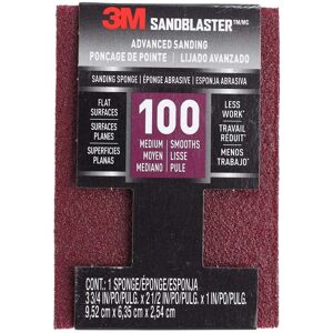 3M SandBlaster Sanding Sponge, 100 Medium Grit (9.5 x 6.3 x 2.5 cm) 3M SandBlaster Sanding Sponge, 100 Medium Grit (9.5 x 6.3 x 2.5 cm)