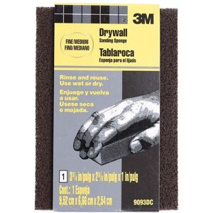 3M Drywall Sanding Sponge, Fine/Medium Grit (9.52, 6.66 x 2.54 cm) 3M Drywall Sanding Sponge, Fine/Medium Grit (9.52, 6.66 x 2.54 cm)