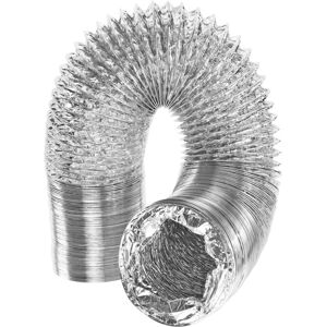 SPARES2GO Tumble Dryer Vent Hose Universal 5 Metre Aluminium Extra Long 4" Exhaust Pipe SPARES2GO Tumble Dryer Vent Hose Universal 5 Metre Aluminium Extra Long 4" Exhaust Pipe