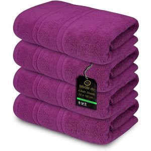 Textile Do Ltd (Purple) 4 x Large Jumbo Bath Sheet Towels 100% Egyptian Cotton Bath Sheets Big Textile Do Ltd (Purple) 4 x Large Jumbo Bath Sheet Towels 100% Egyptian Cotton Bath Sheets Big