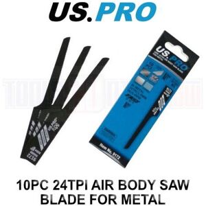 US PRO Tools 10-Pack Air Body Saw Blades for Metal – 24 TPI, 96mm, M2 Bi-Metal 6 US PRO Tools 10-Pack Air Body Saw Blades for Metal – 24 TPI, 96mm, M2 Bi-Metal 6